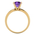 thumbnail image 4 of Solitaire Engagement Ring for Women - 1.5ct Natural Amethyst in 18K Yellow Gold Promise Ring, 4 of 6