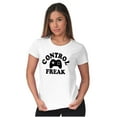 thumbnail image 4 of Control Freak Controller Geek Gamer Womens Fitted Plus Size Graphic Tee Brisco Brands 2X, 4 of 5