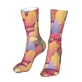 thumbnail image 6 of Xecao Colorful Autumn Forest Trees Print Fashion No Heel Casual Crew Socks Cushioned Breathable for Men Women - Moisture wicking,Not easy to fade Suitable for daily, 6 of 7