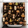 thumbnail image 5 of Nanqianyi Fall Shower Curtain,Autumn Leaf Fox Bathroom Curtain,47 x 72 Inch Polyester Fabric Waterproof Curtain with Hooks, 5 of 7