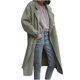 thumbnail image 2 of Puntoco Mujeres Casual Manga Larga Suelta Moda Sólido Lana Doble Botonadura Abrigo Rollbacks Puntoco Puntoco-2877, 2 of 5