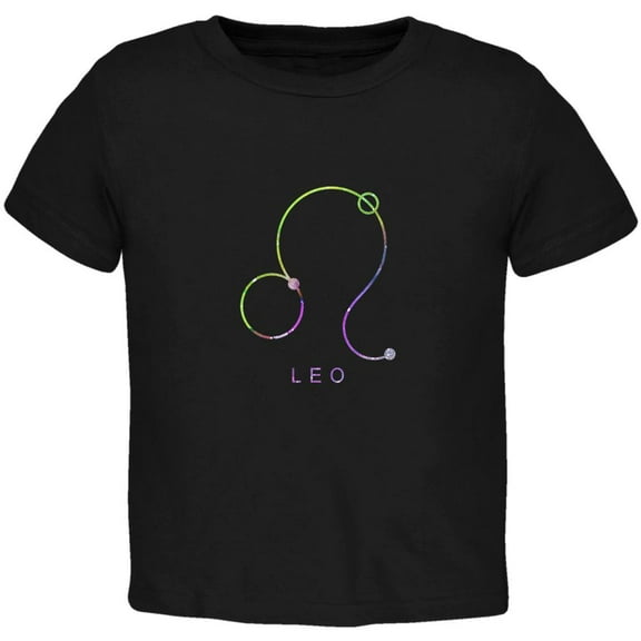 Sacred Zodiac Leo Toddler T Shirt Black 4T