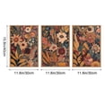 thumbnail image 2 of 3 Piece Floral Wall Decor, 15.7x11.8 Inch Wooden Framed Brown Flower Wall Art, Boho Modern Botanical Prints for Living Room Bedroom Farmhouse Home Decorations, 2 of 7