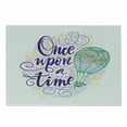 thumbnail image 1 of Once upon a Time Cutting Board, Retro Hot Air Balloon Hovering in Hand Drawn Clouds Sky Vintage Pattern, Decorative Tempered Glass Cutting and Serving Board, in 3 Sizes, by Ambesonne, 1 of 2