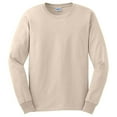 thumbnail image 5 of Gildan Ultra Cotton Men’s Long Sleeve T-Shirt, Durable, Crewneck Classic Fit Tee, Natural, 3XL, 5 of 5