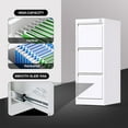 thumbnail image 4 of Open Box AOBABO 3 Drawer Metal File Cabinet w/Lock for Home & Office, White, 4 of 12