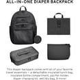 thumbnail image 4 of uninni Diaper Baby Bag Backpack for Moms and Dads with Baby Boys and Girls, Portable Changing Pad, Removable Waterproof Pacifier Case, Stroller Straps, Insulated Bottle Pockets, Black, 4 of 9