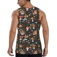 thumbnail image 3 of Fotbe Mushroom Snail Pattern Men's Quick Dry Workout Tank Top Gym Muscle Tee Fitness Bodybuilding Sleeveless T Shirt Breathable Workout Shirt-, 3 of 9