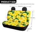 thumbnail image 4 of CHAQLIN Yellow Hibiscus Floral Theme Bench Seat Covers with Car Sedan, Washable Non-Slip Rear Bench Seat Protectors(Set of 2 Pieces), 4 of 7