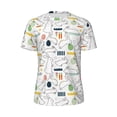 thumbnail image 5 of Wukai Easter Rabbit Print Men's Short-Sleeved Mesh T-Shirt,Quick-Dry Short Sleeve Workout T-Shirt-Small, 5 of 8