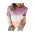 thumbnail image 1 of T-shirts à Manches Longues Imprimés Dégradés pour Femmes, 1 of 2