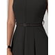 thumbnail image 4 of Vestido Sin Mangas Para Mujer Vestidos De Trabajo Acampanados Y Con Cinturón Y Cremallera Negro XXL, 4 of 5