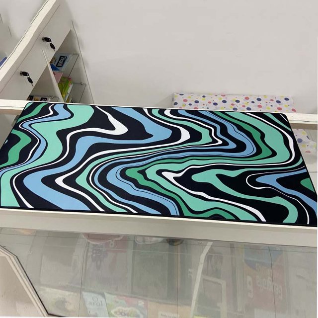 Alfombrilla de ratón para videojuegos, alfombrilla de teclado colorida con textura artística, tamaño XXL, antideslizante, resistente al desgaste, para escritorio, portátil y oficina
