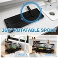 thumbnail image 4 of Behome Sponge Holder for Kitchen Sink, Sink Caddy Organizer with Brush Holder and Removable Drain Tray, Rustproof Kitchen Countertop Organizer for Sponge, Soap Dispenser Storage Accessories, Black, 4 of 6