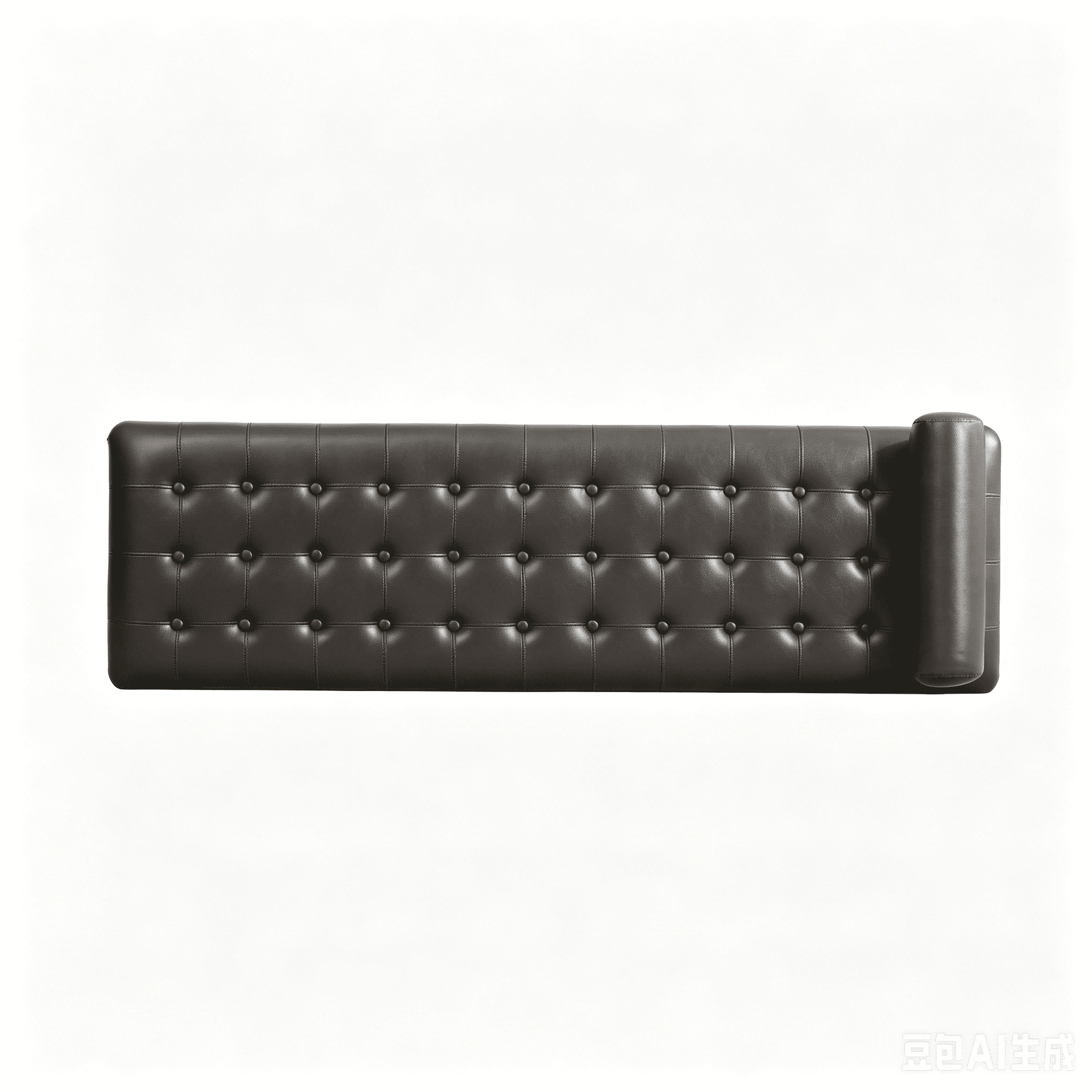 Upholstered Bed Bench 66 Inch, Button Tufted Faux Leather Bench with Dark Walnut Legs, End of Bed Bench for Bedroom and Entryway, Coffee