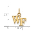 thumbnail image 2 of 10k Gold LogoArt Wake Forest University W-F Extra Small Pendant Q1Y001WFU, 2 of 4