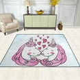 thumbnail image 3 of SKYSONIC Lightweight Soft Area Rugs Unicorns Falling Love Floor Mat for Kids Playing Room Hardwood Floor Living Room 63x48 inch Nursery Rugs, 3 of 6