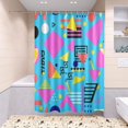 thumbnail image 3 of Shower Curtain Set 4 Piece for Bathroom Decoration, Marble Holographic Bathroom Sets with 1 Fabric Shower Curtain and 3 Non-Slip Bathroom Rugs Accessories with Hooks, 3 of 8
