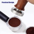thumbnail image 4 of Prensa de café espresso de acero inoxidable con base plana de madera, 4 of 8