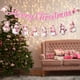 thumbnail image 4 of Bandera de muñeco de nieve de Navidad rosa, colgante de Navidad, decoración navideña para el hogar, Año Nuevo 2024, 2025, 4 of 5