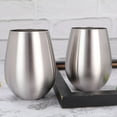 thumbnail image 2 of KAKOWELY Vasos de agua para fiestas de 18 oz, vaso de cerveza de acero inoxidable en forma de U, taza de vino portátil para cócteles y café, 2 of 4