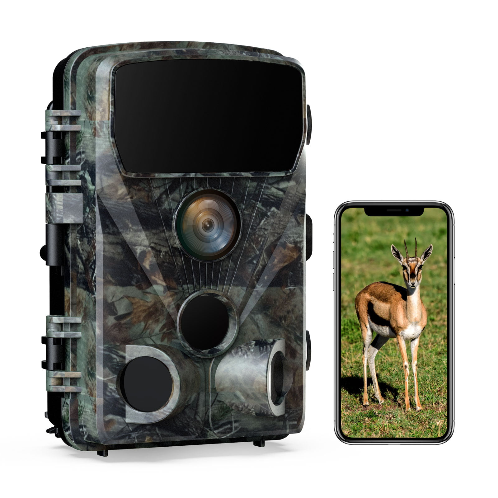 TOGUARD WiFi Bluetooth Trail Camera 4K 24MP Game Hunting Camera with 65ft  Infrared Night Vision Waterproof 0.2s Trigger Motion Activated 120°  Wide-Angle Deer Tail Cam for Wildlife Monitoring 2.4