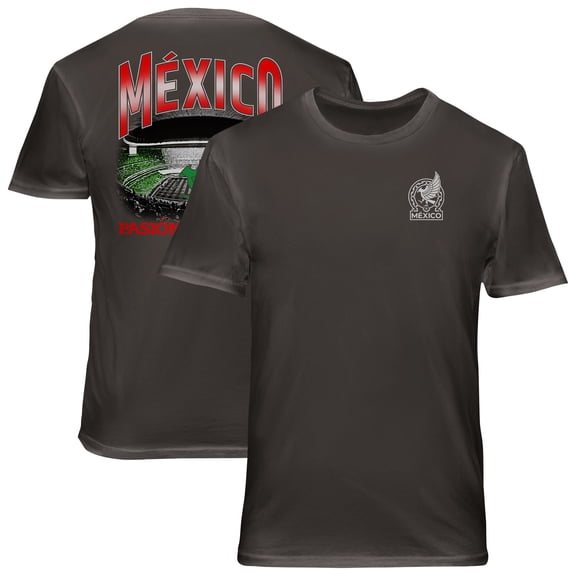 Men's 1863FC  Gray Mexico National Team Wordmark Cotton T-Shirt