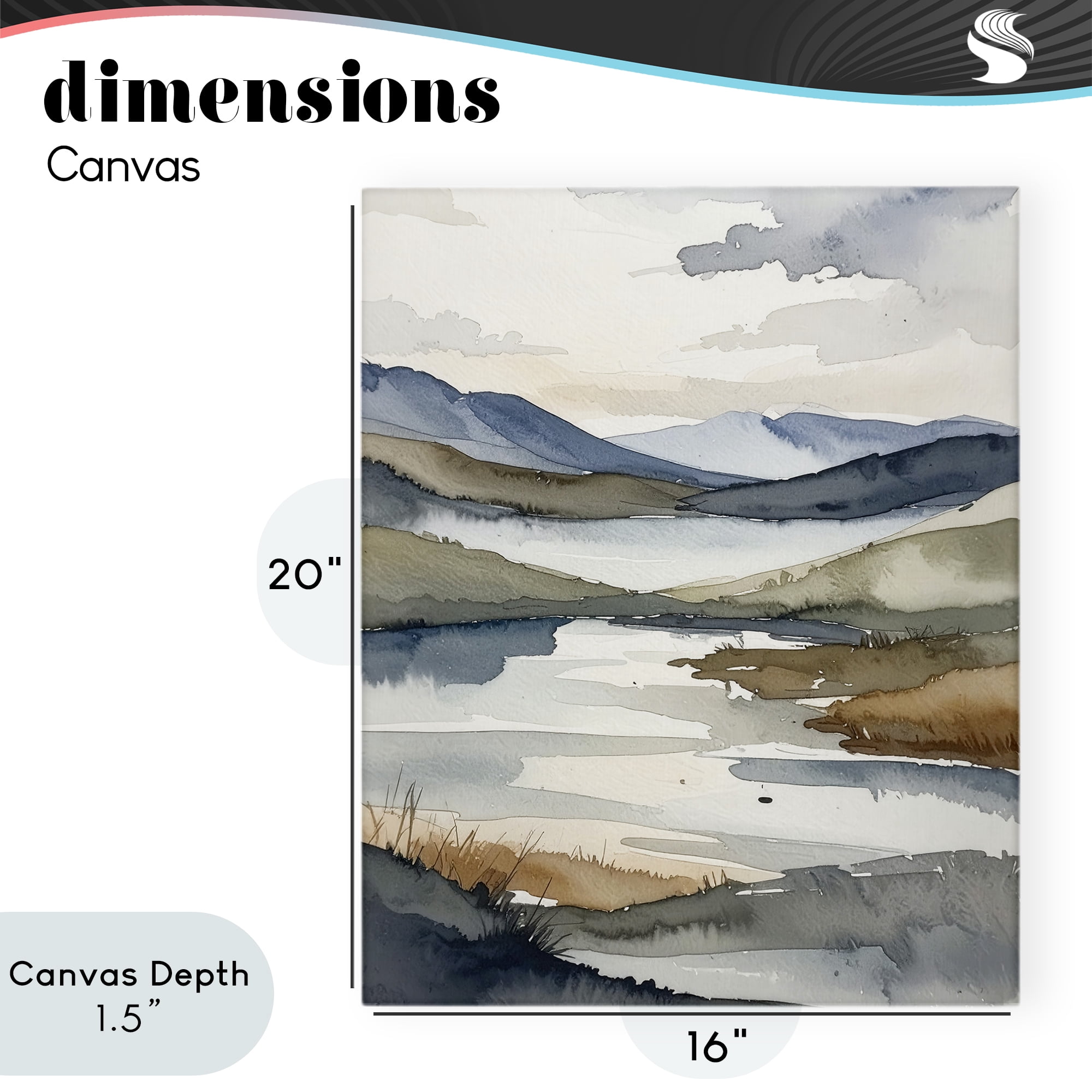 Stupell Industries Flow Of Water Pond Canvas Wall Art, design by Alonza Saunders