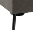 thumbnail image 3 of CorLiving Linden Soft Fabric Upholstered Square Storage Ottoman with Metal Legs, 3 of 9