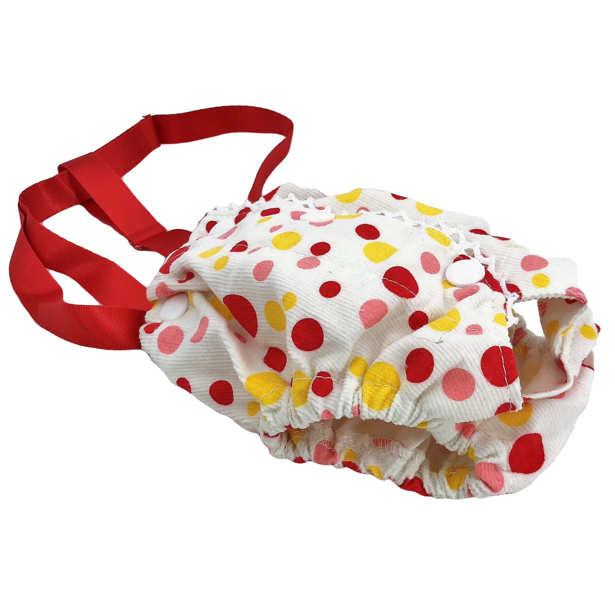 Pack of 2 Female Dog Diapers With Suspenders Reusable Washable for Small Pet