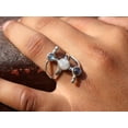 thumbnail image 5 of Heaven Crafts 925 Sterling Silver Labradorite & Moonstone Ring Double Stone Ring Promise Gift For Her & Wife, 5 of 6