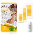 thumbnail image 1 of Kit de depilación natural de Nad: 6 tiras faciales, 20 tiras corporales, 6 tiras de bikini + aceite post-cera para todo tipo de piel, 1 of 5