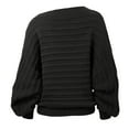 thumbnail image 4 of Bibifish Womens Sweaters Off Shoulder Batwing Sleeve Sweaters Fall Winter Solid Color Oversized Pullover Sweaters For Ladies, 4 of 7