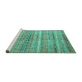 thumbnail image 2 of Ahgly Company Machine Washable Indoor Rectangle Southwestern Turquoise Blue Country Area Rugs, 2' x 4', 2 of 4