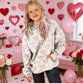 thumbnail image 3 of TaTaai Valentine's Day Printed Hoodie, Youth Long Sleeve Pullover, Pocket Casual Sweatshirt, Holiday Gift Apparel Gift, 3 of 9