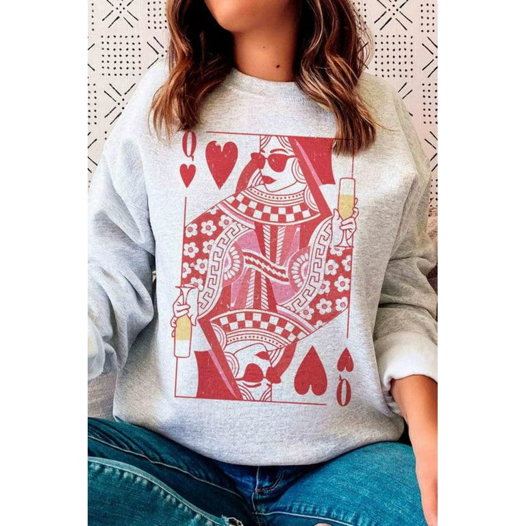 Queen of hearts sweatshirt hotsell