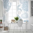 thumbnail image 5 of Fsddascl Blue Coastal Turtle Blackout Curtains for Bedroom/Living Room, Thermal Insulated Kitchen Curtains, Ocean Coral Nautical Grommet Darkening Window Treatment Drapes 52"x45"x2, 5 of 8