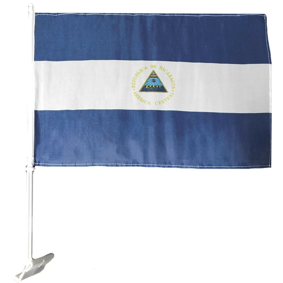 (2 Pack) Nicaragua Country Car Window Vehicle 12x18 12"x18" Flag