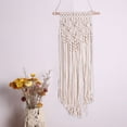 thumbnail image 3 of decor hanging,Wall Hanging Braided Boho Macrame Woven Handmade Art Tapestry Home Room Decor,Beige, 3 of 6