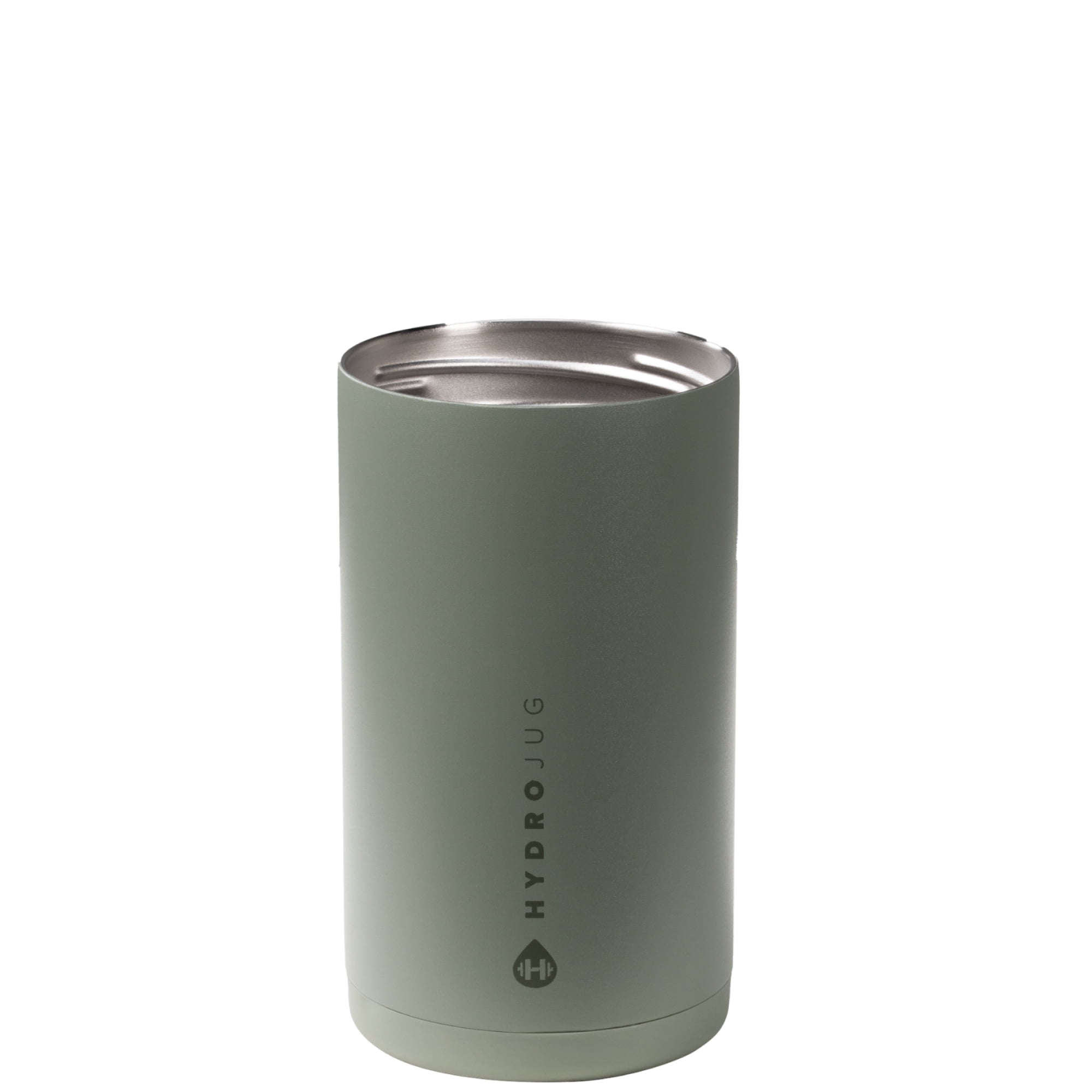 HydroJug Can Cooler - Standard 2-in-1 Insulated Can Cooler Cup 16oz - Stainless Steel, Non-Slip Rubber Base, Screw-Top Lid - Courtyard