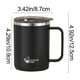 thumbnail image 3 of Vaso de Agua Térmico de Acero Inoxidable de 500 Ml | Taza de Café y Té Al Vacío de Doble Pared con Tapa a Presión Hermética | Vaso de Viaje Resistente a La Oxidación | Opciones En Negro, Blanco, Gris, 3 of 6