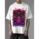 thumbnail image 1 of [Gothic Graphic T-Shirt] Black Men's Gothic Graphic T-Shirt | Demon Skull & Snake Print, Casual Summer Tee, Short Sleeve Crewneck, 1 of 5