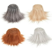 4 Colors Shaggy Plush Fur Fabric Precut Strips 4" Wide Furry Fluffy Fuzz Craft Sewing Fur Cut Patch