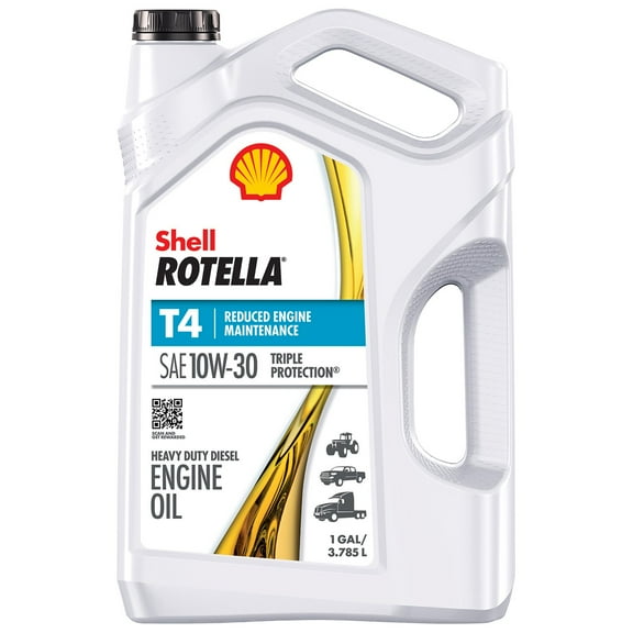 Shell Rotella T4 Triple Protection 10W-30 Diesel Engine Oil, 3*1 Gallon