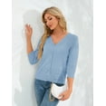 thumbnail image 2 of Women's 2025 Long Sleeve Sweater Cardigan Cable Knit Open Front Button Outwear Coats, 2 of 7