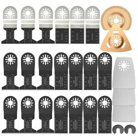 

Wood Cutting Oscillating Saw Blades Kit Oscillating Multi Tool Accessories Kit Wood Metal Oscillating Saw Blades Mix Multitool Blades Set for Cutting Sanding Grinding