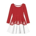 thumbnail image 4 of DISNIMO Kids Red Christmas Dresses for Girls Christmas Tree Dress for Kids Reindeer Dress Girls Long Sleeve Swing Dress for Teens 15-16 Winter Dress Girls Midi Dress Long Sleeve Twirl Dress Girls, 4 of 6