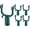 Green, variant on Tree Limb Support, Alloy Stakes Stabilizer for Vineyard Orchard