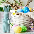 thumbnail image 2 of 1Pcs 17.8inch Charming Flocked Bunny Statue, Easter Bunny & Spring Garden Decor, Indoor Centerpieces Tables Rabbit Decoration with Ribbon Accent, Ideal for Holiday Celebrations & Home Yard Display, 2 of 4
