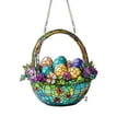 thumbnail image 2 of Taicans 7.8in Easter Sun Catchers Basket,Stained Glass Window Decor with Colorful Eggs & Flowers,Spring Easter Hanging Ornaments for Home Door,Holiday Party Decorations, 2 of 6